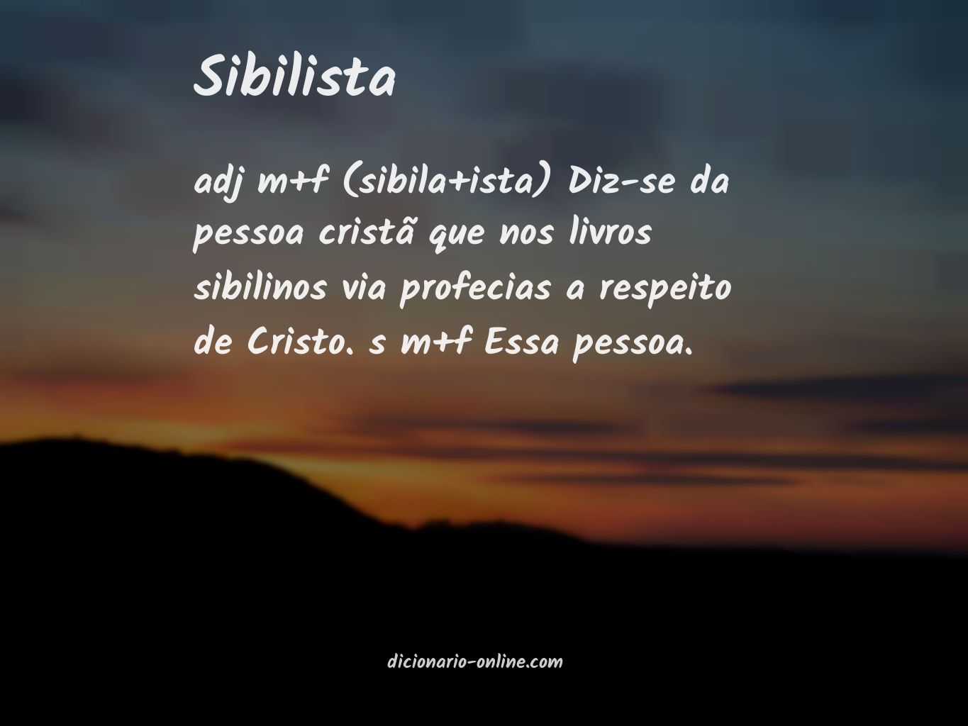 Significado de sibilista