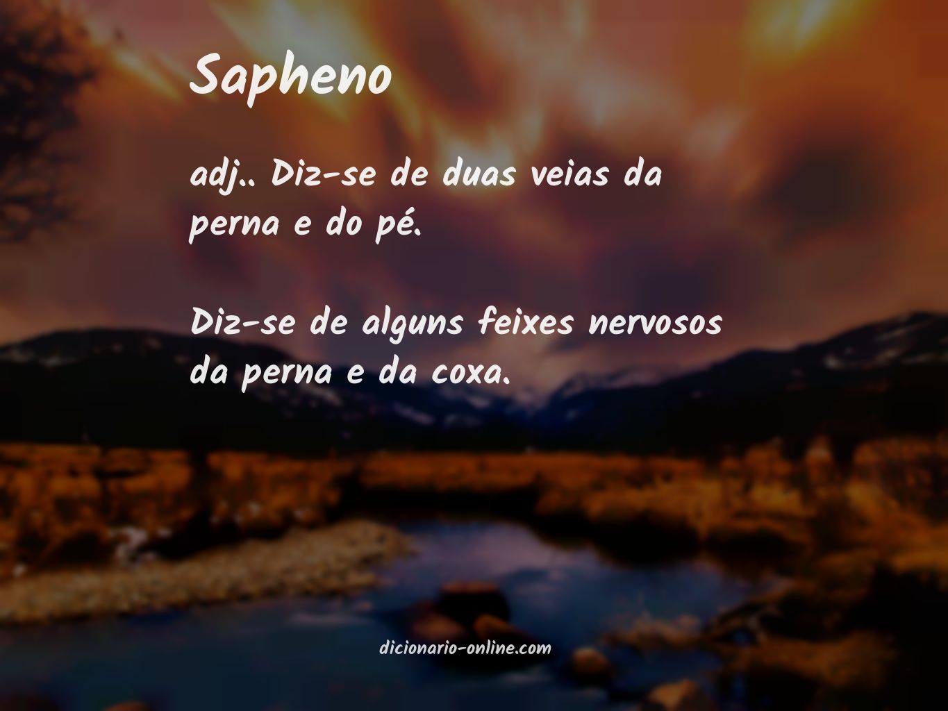 Significado de sapheno