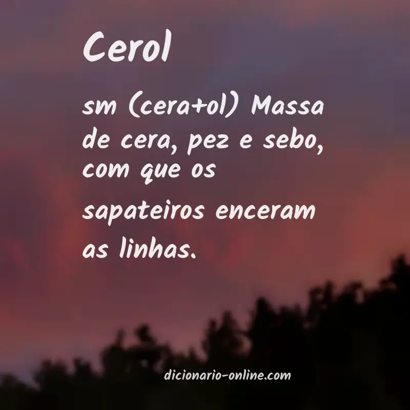 Significado de cerol