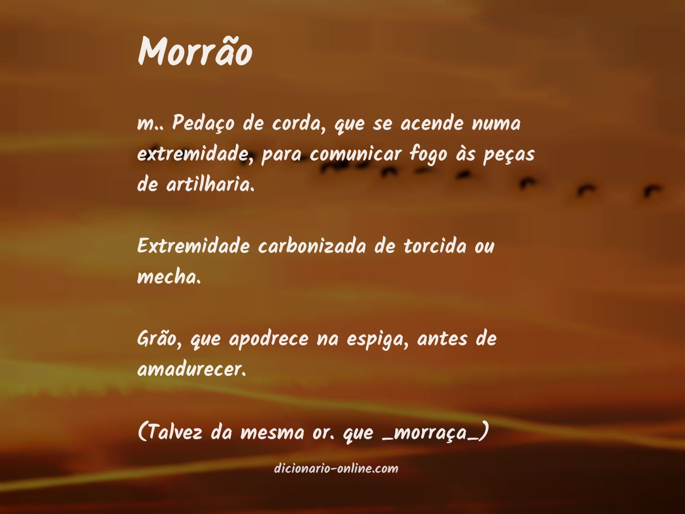 Significado de morrão