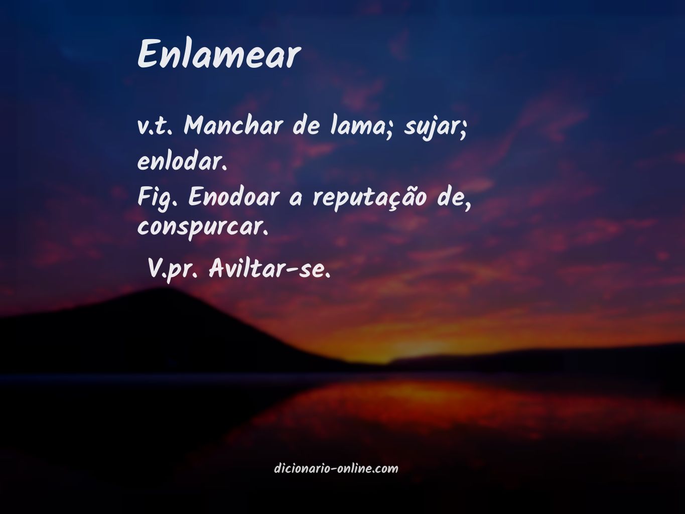 Significado de enlamear