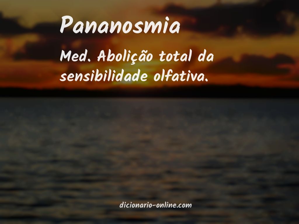 Significado de pananosmia