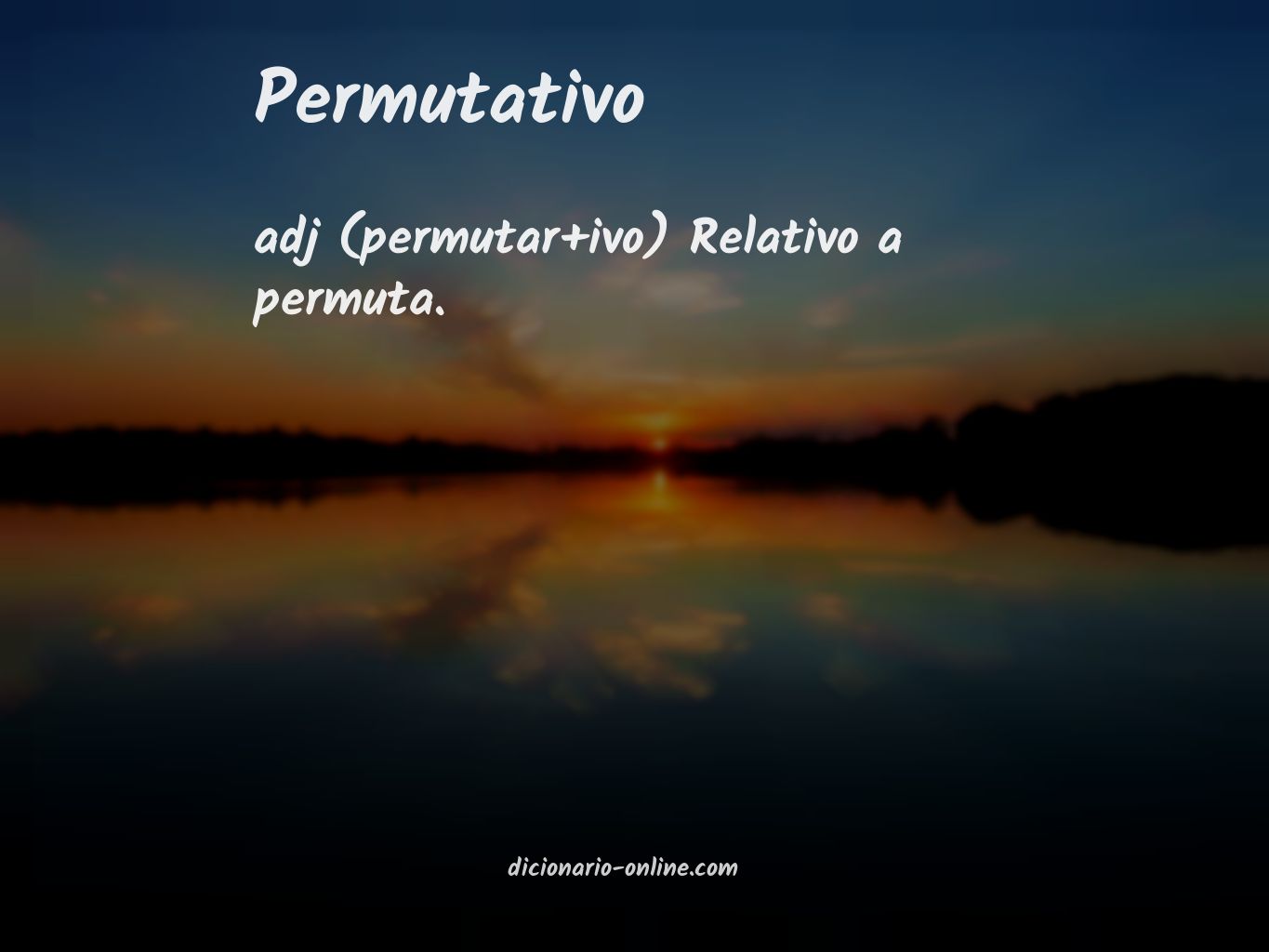 Significado de permutativo