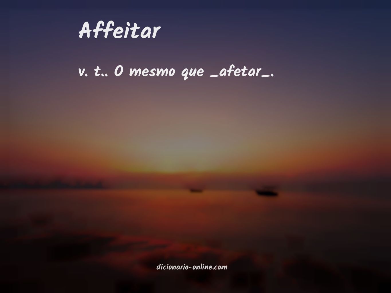 Significado de affeitar