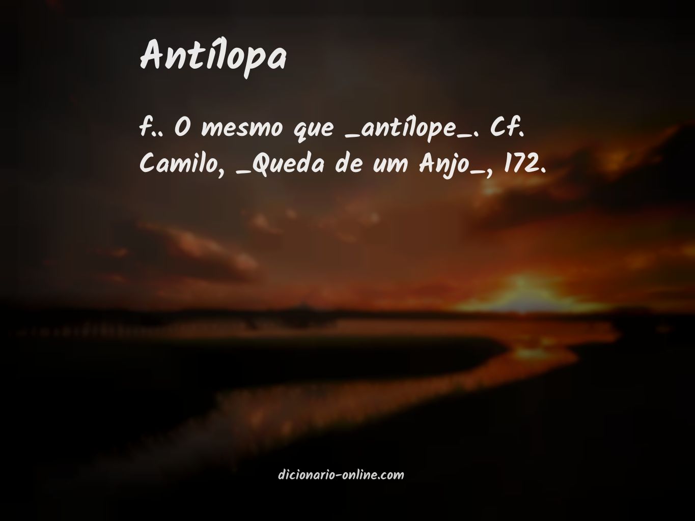 Significado de antílopa