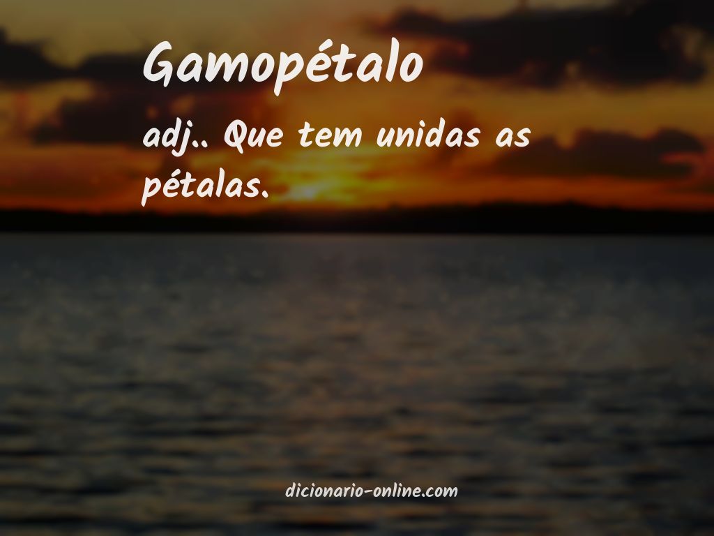 Significado de gamopétalo