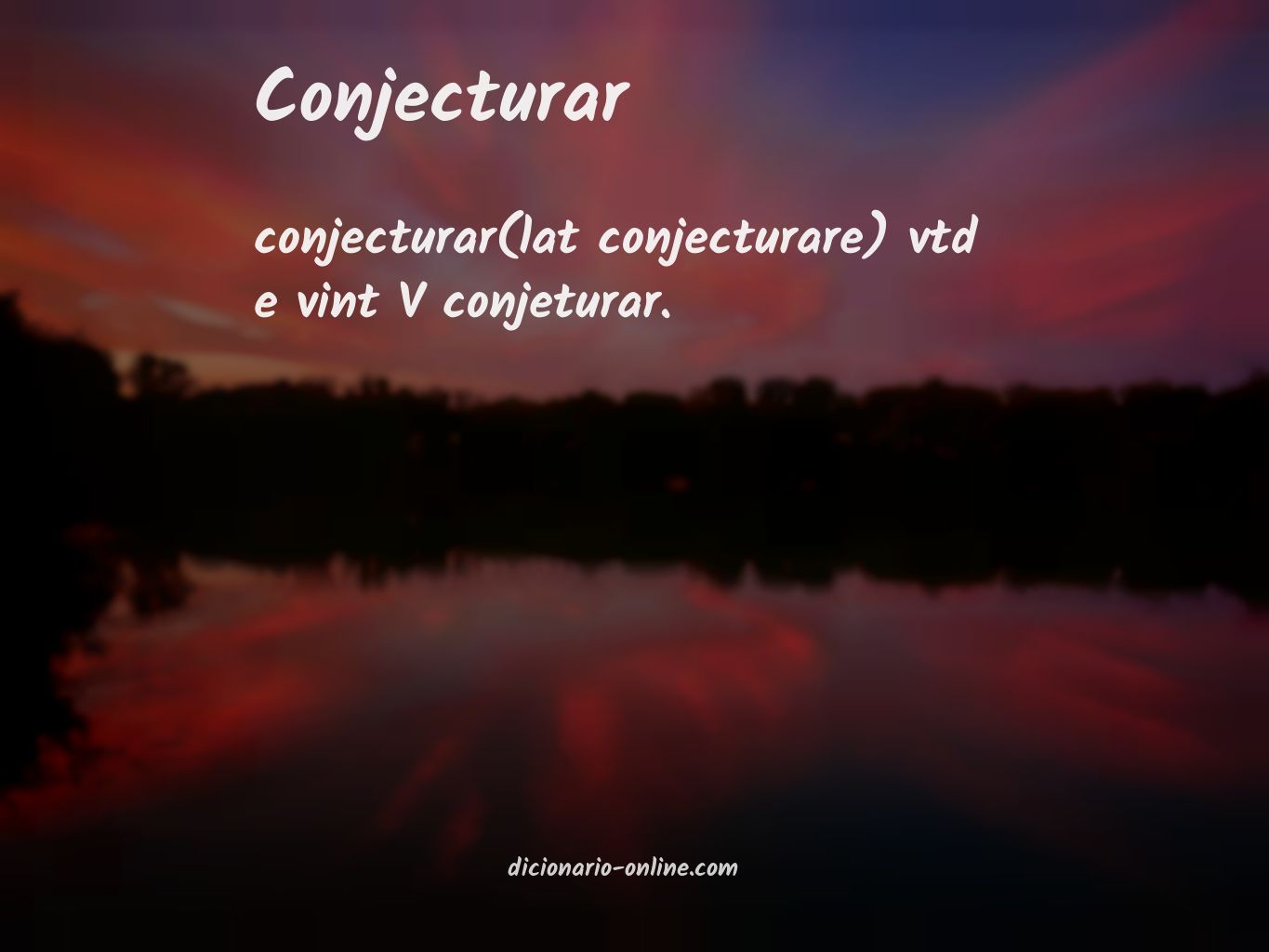 Significado de conjecturar