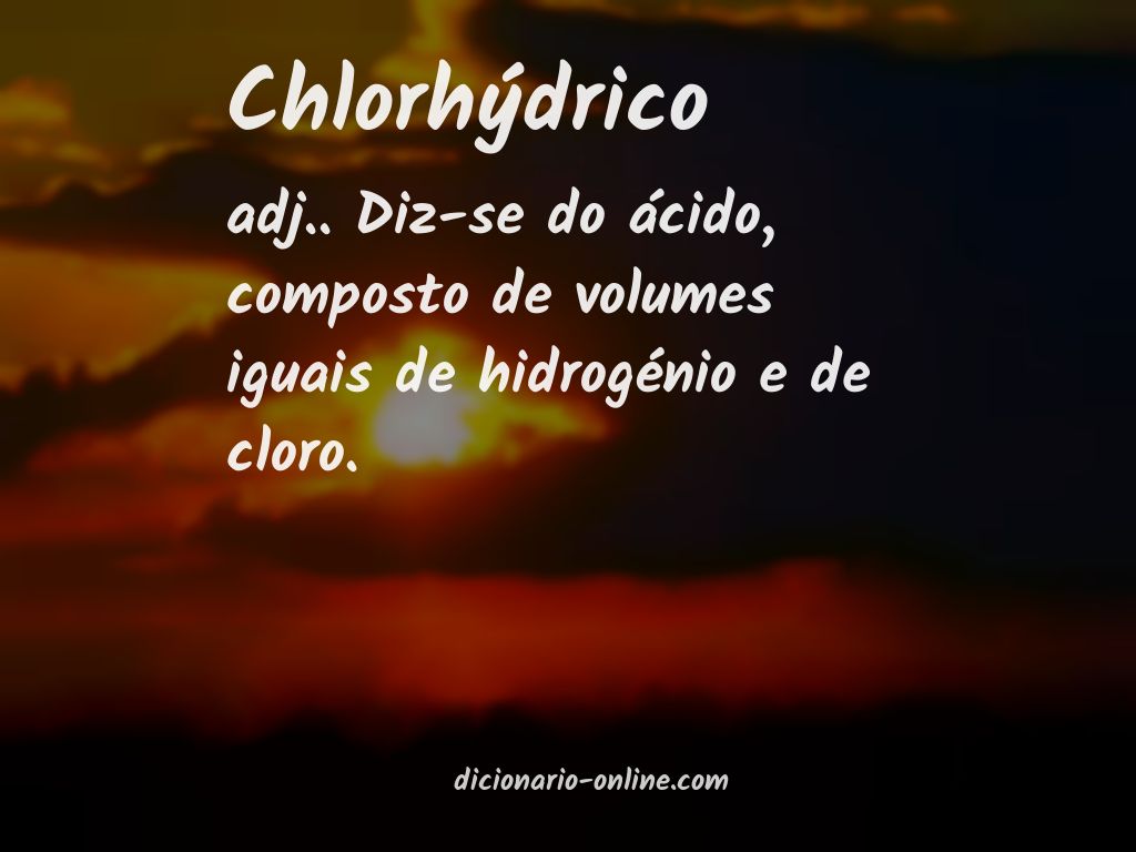 Significado de chlorhýdrico