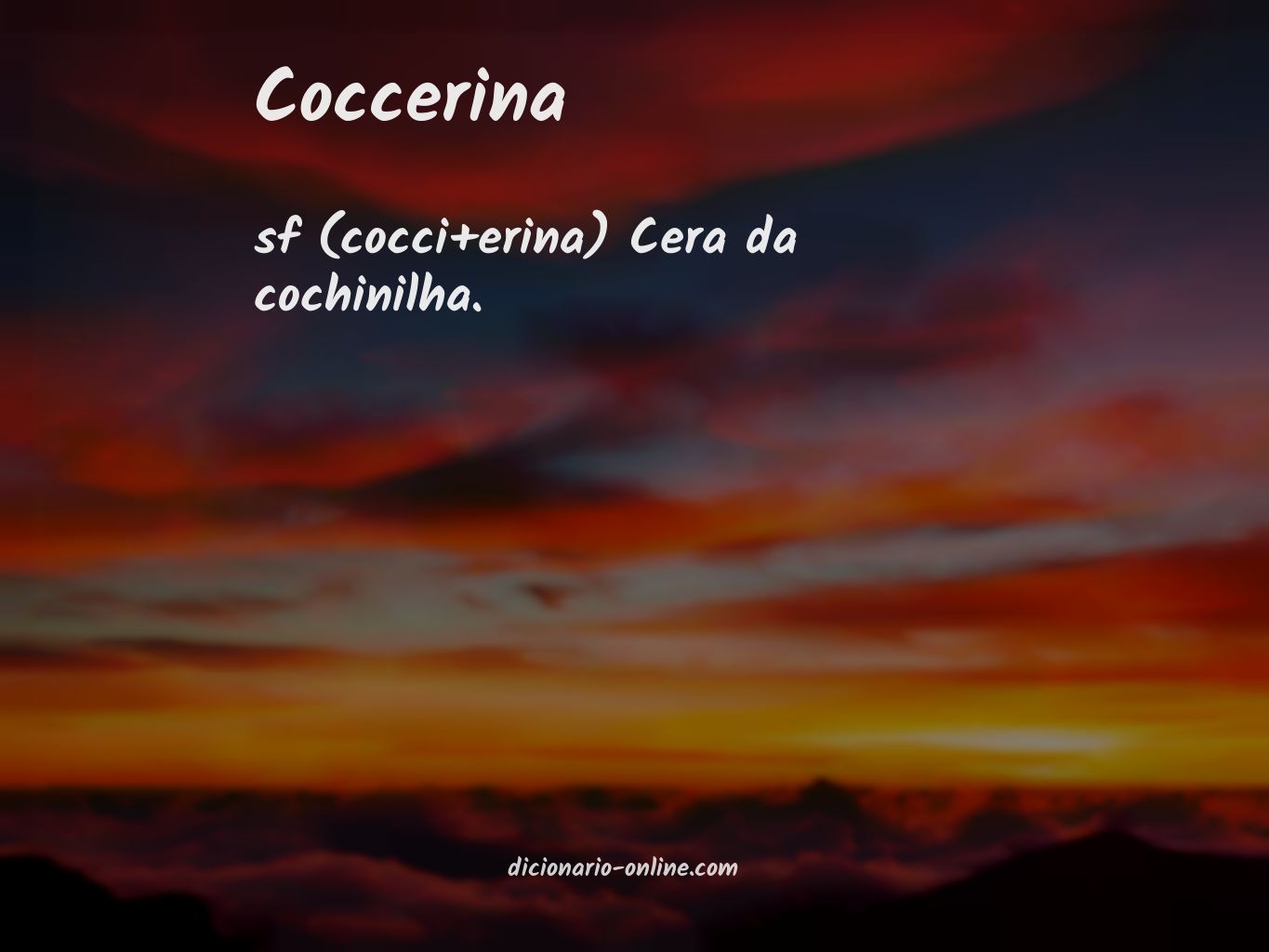 Significado de coccerina