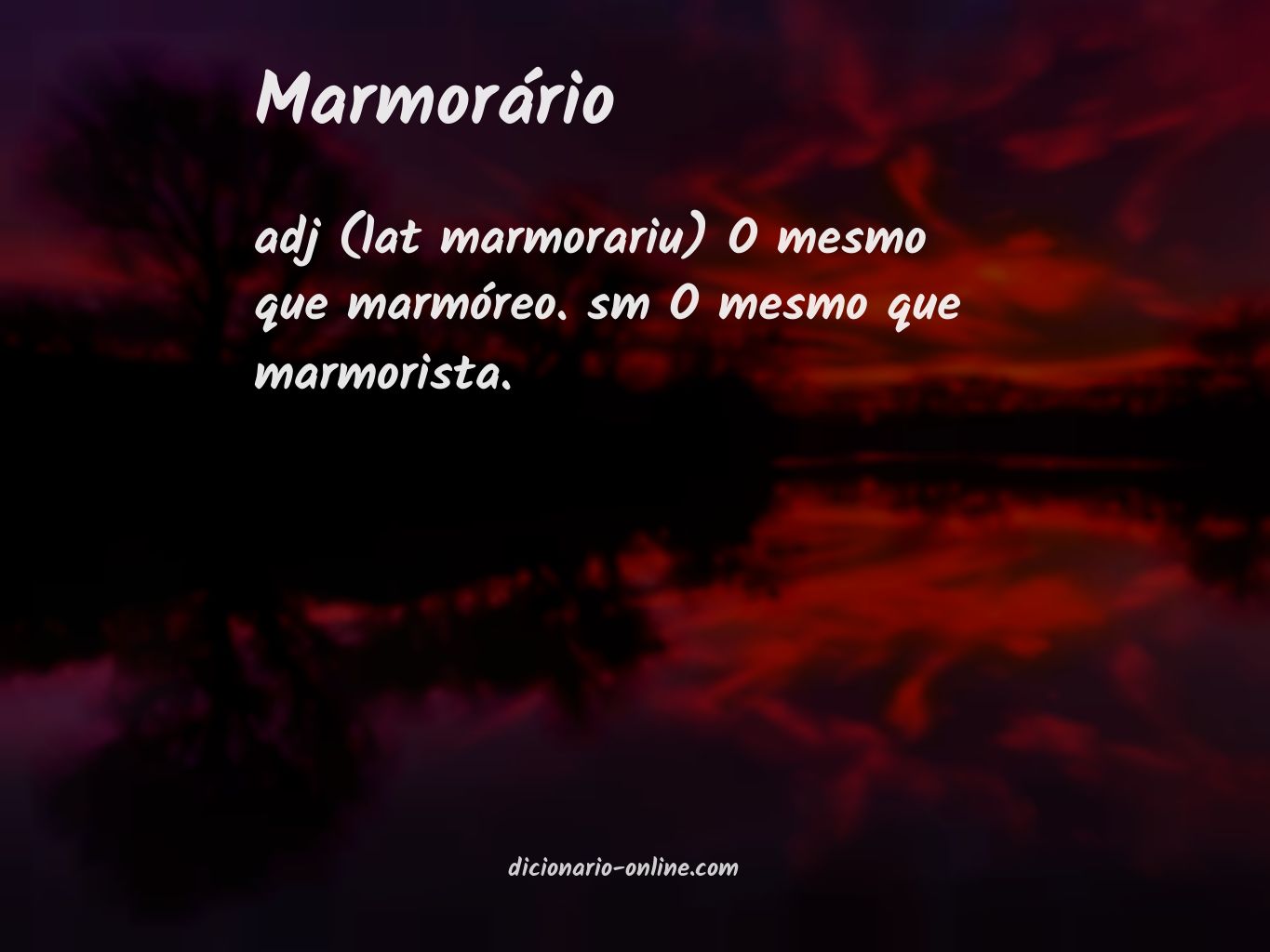 Significado de marmorário