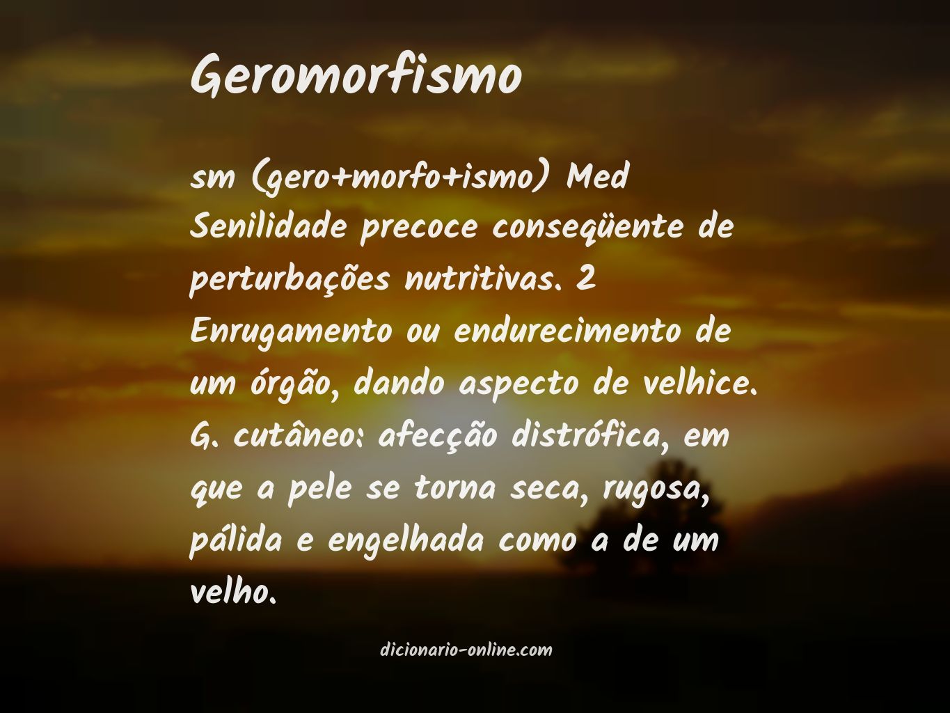 Significado de geromorfismo