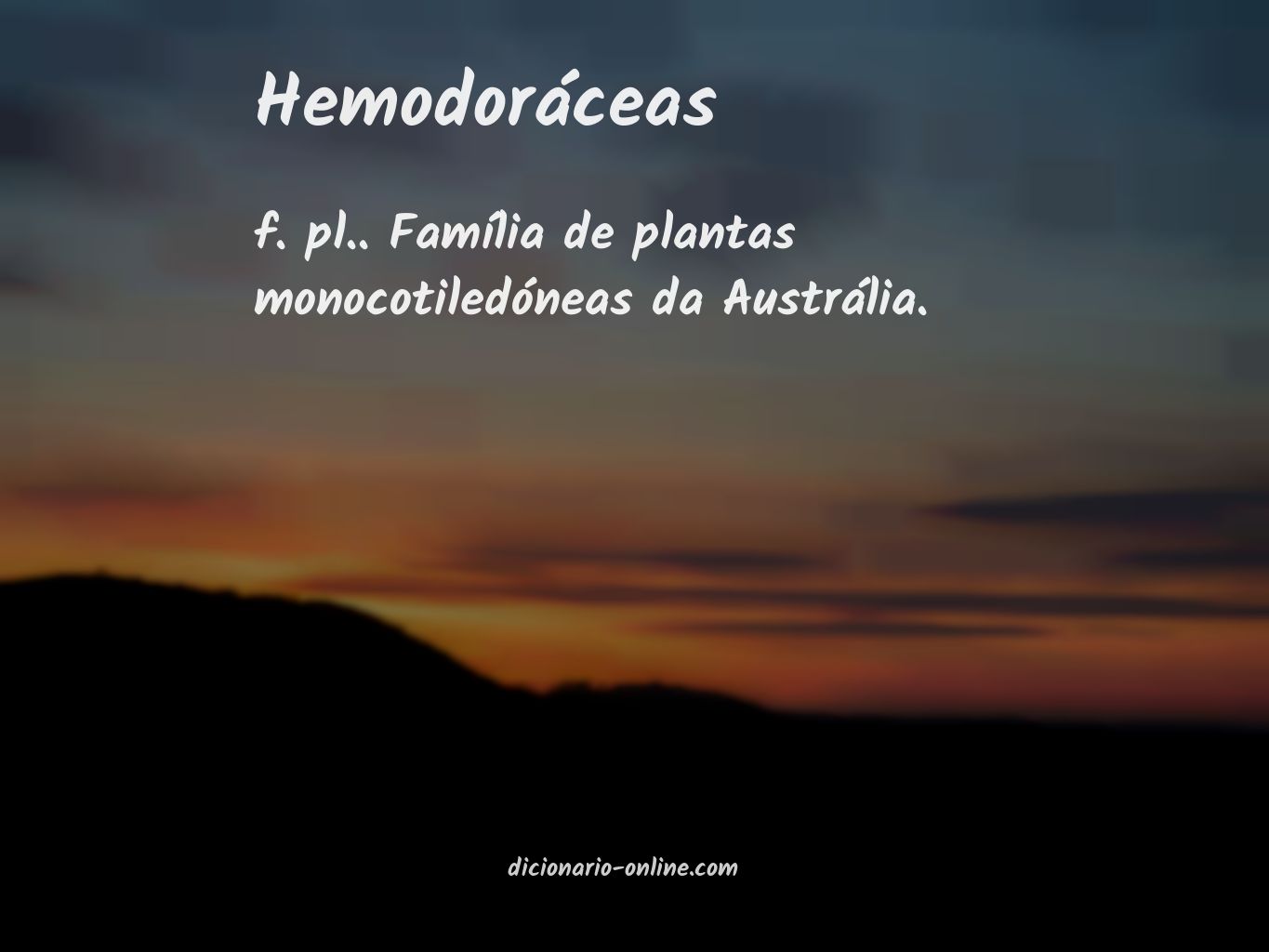 Significado de hemodoráceas