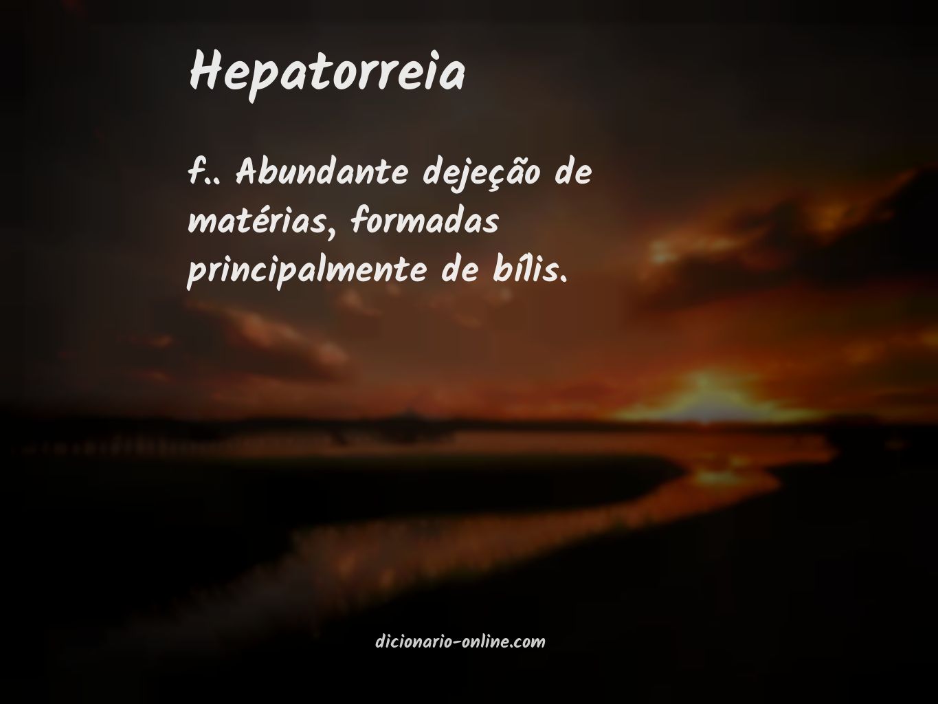 Significado de hepatorreia