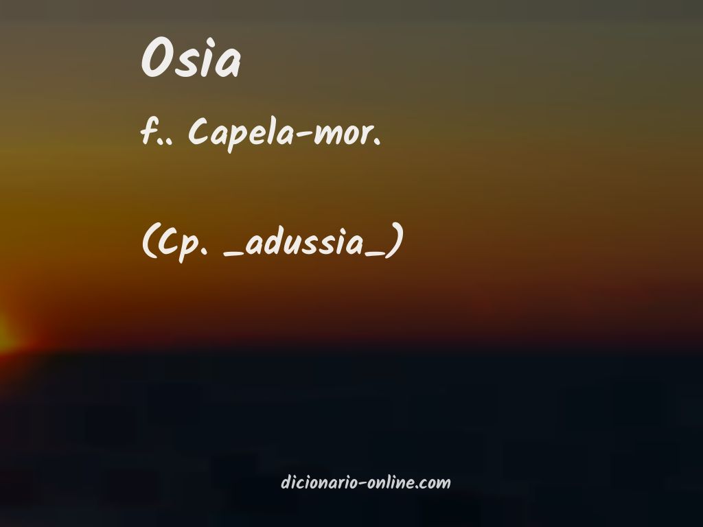 Significado de osia