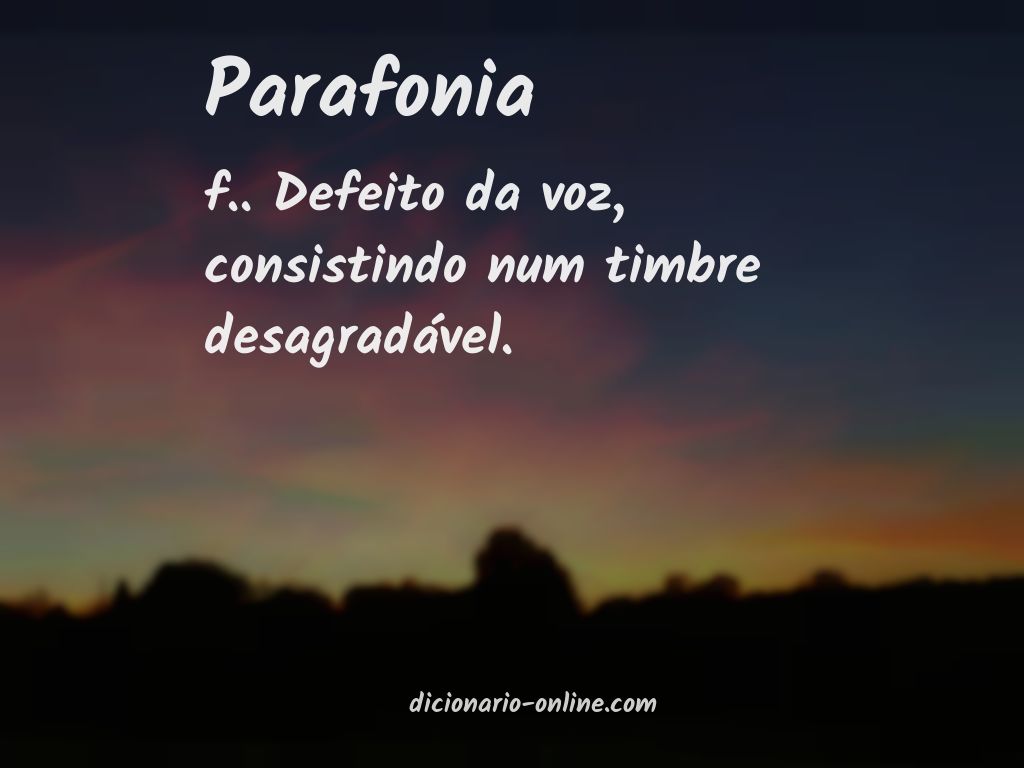 Significado de parafonia