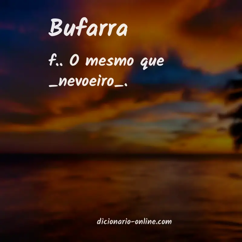 Significado de bufarra