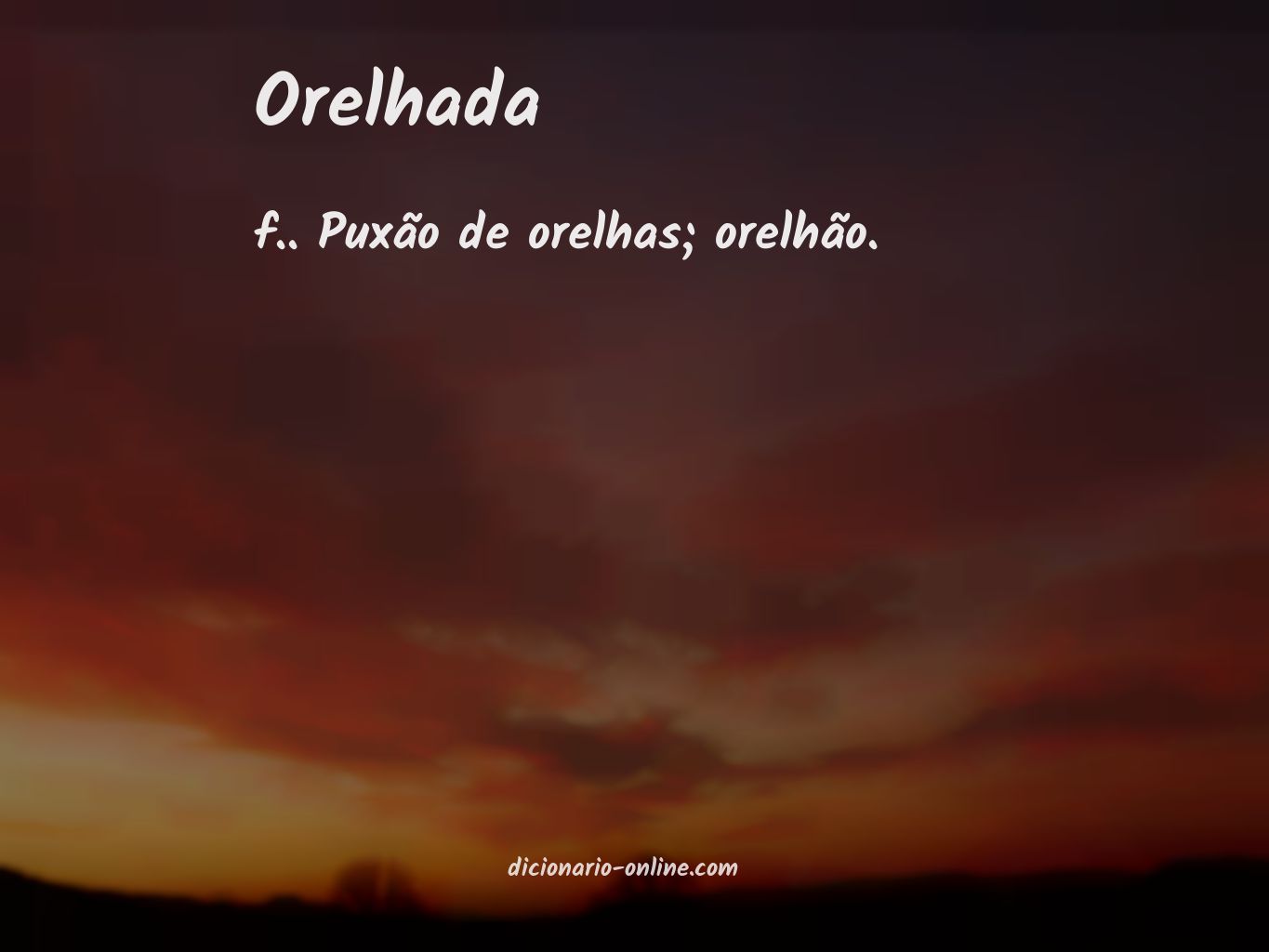 Significado de orelhada