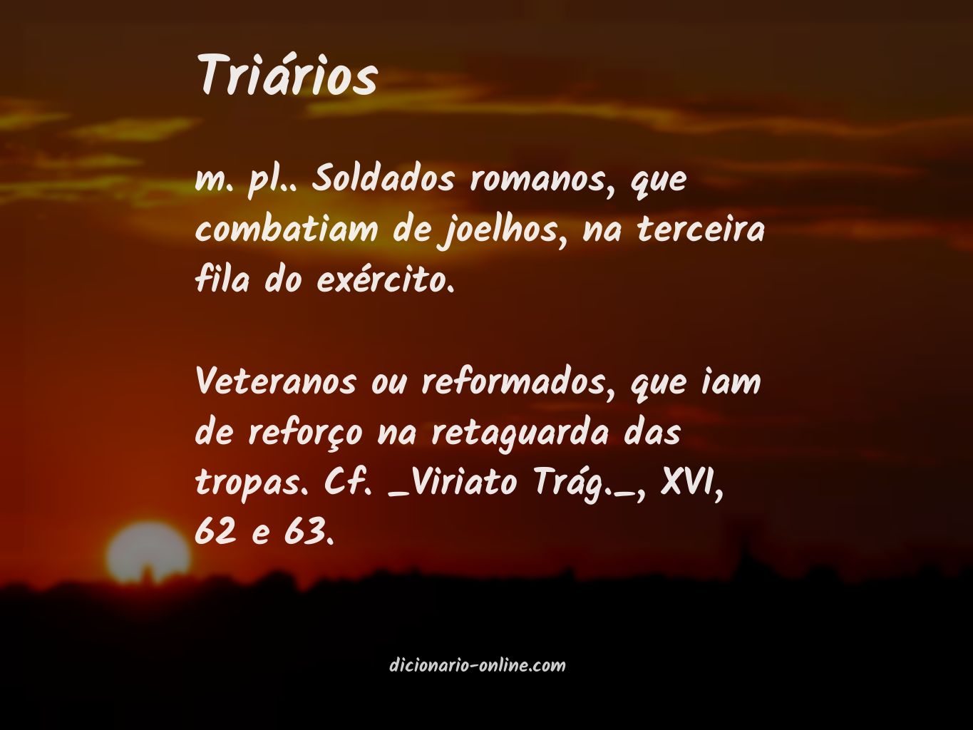 Significado de triários