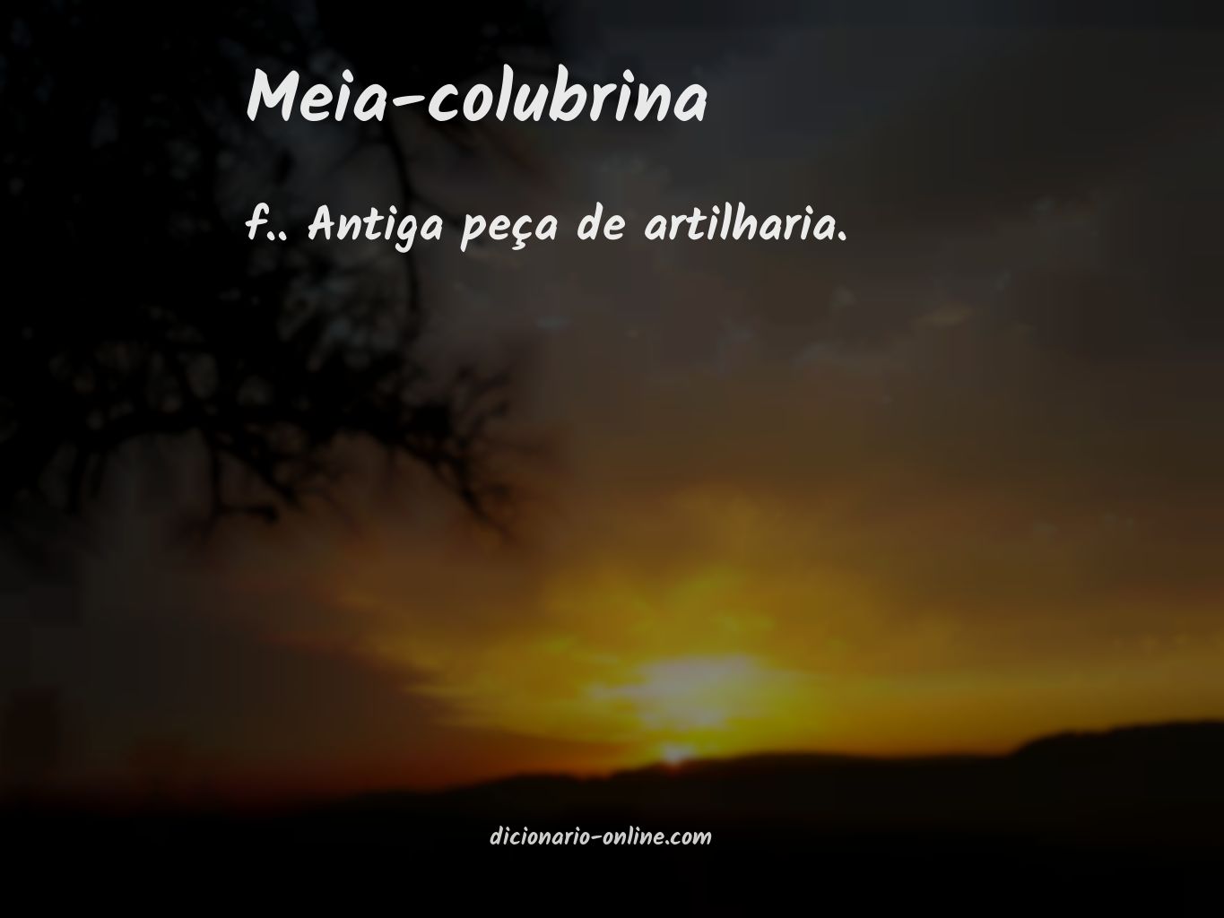 Significado de meia-colubrina