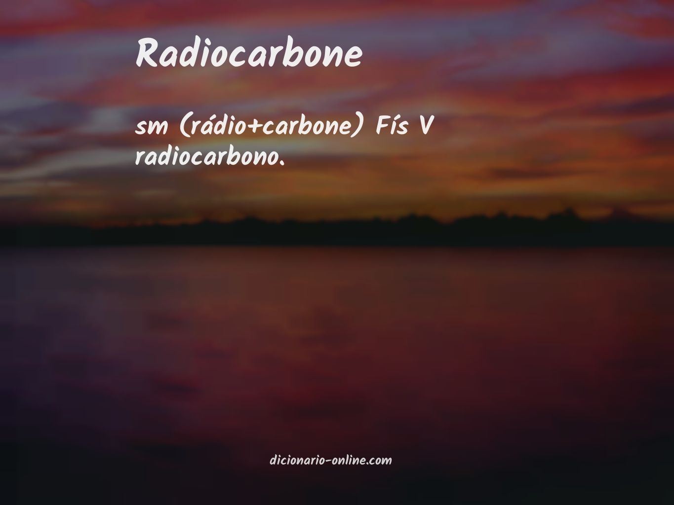 Significado de radiocarbone