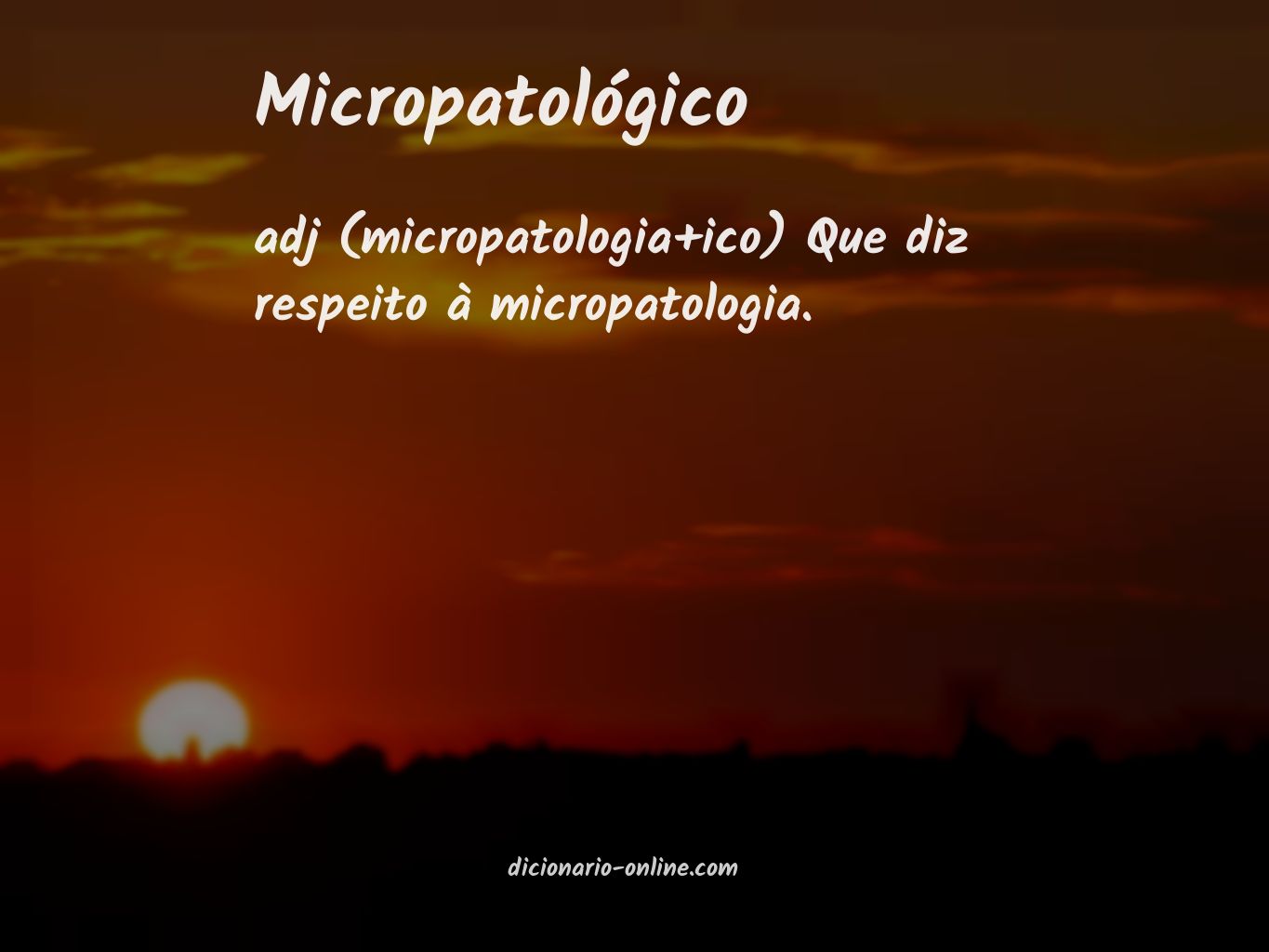 Significado de micropatológico