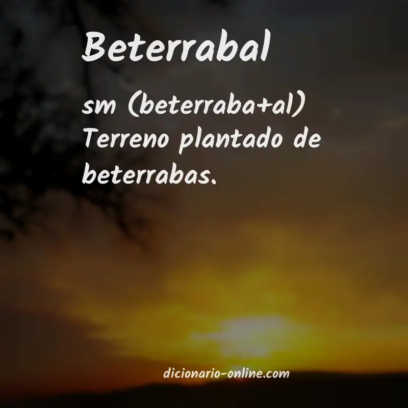 Significado de beterrabal