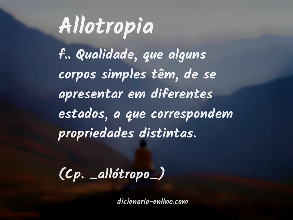 Significado de allotropia