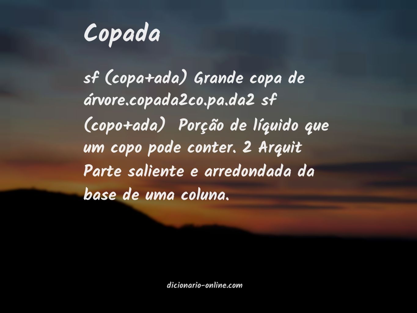 Significado de copada