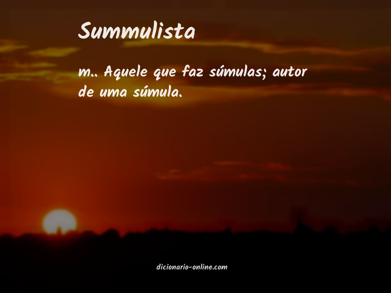 Significado de summulista