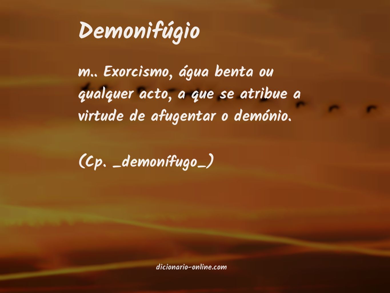 Significado de demonifúgio