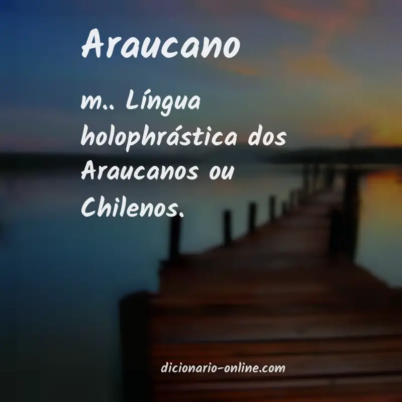 Significado de araucano