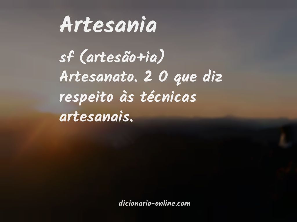 Significado de artesania