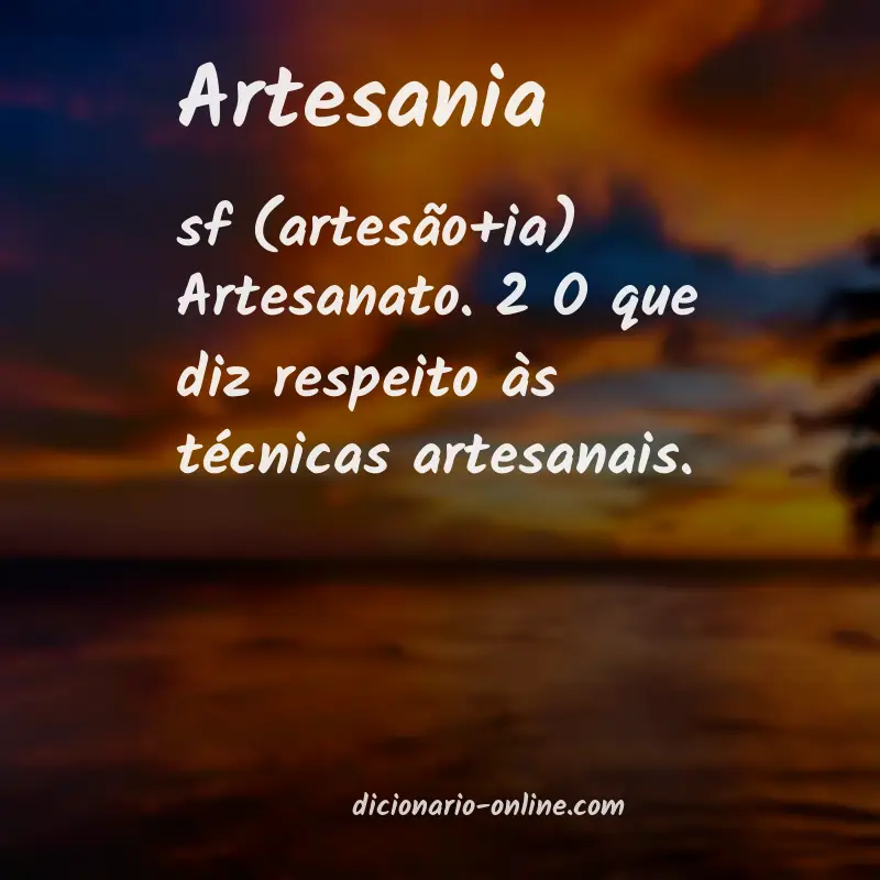 Significado de artesania