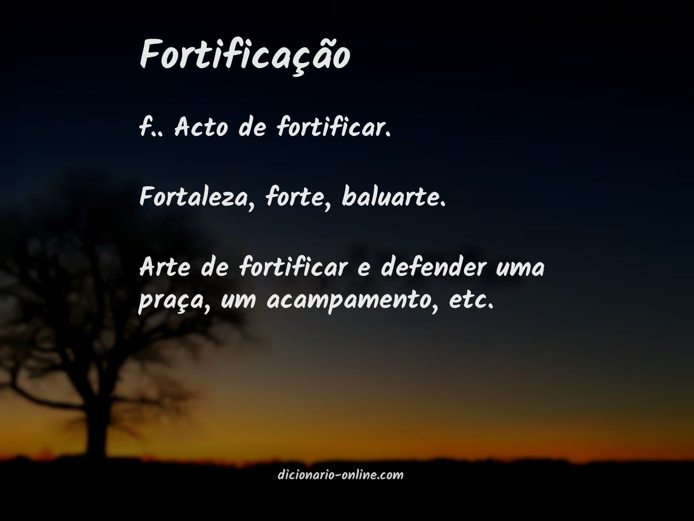 Significado de fortificação