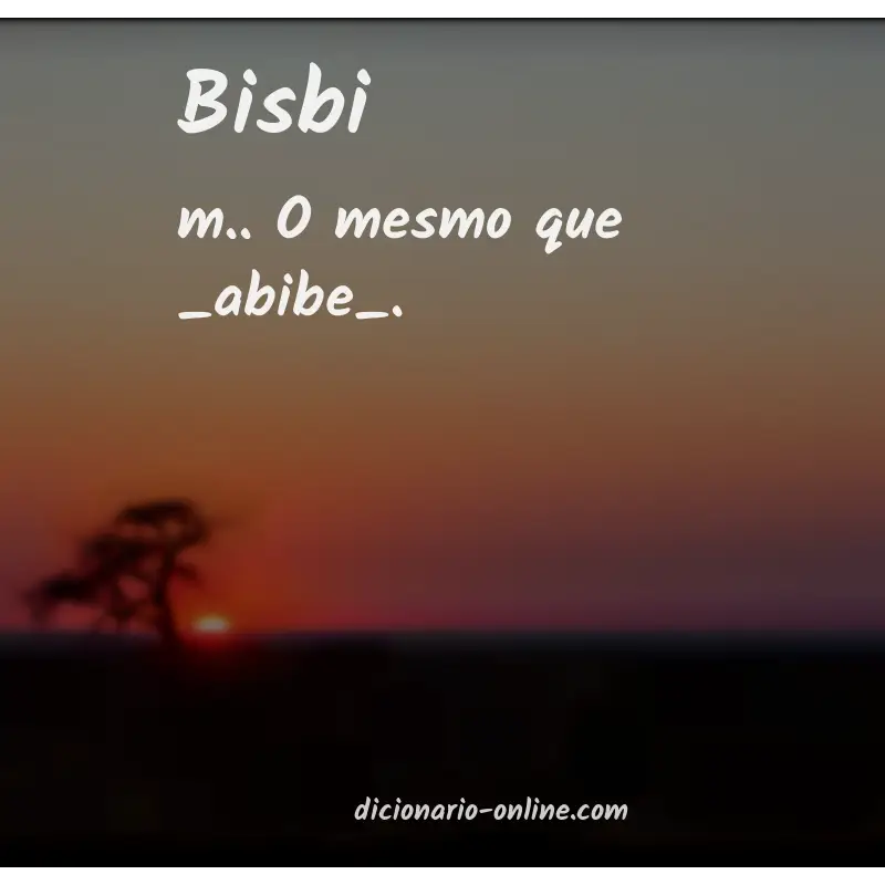 Significado de bisbi
