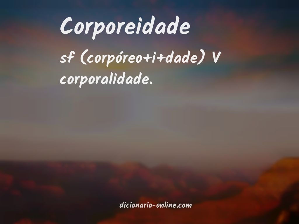 Significado de corporeidade