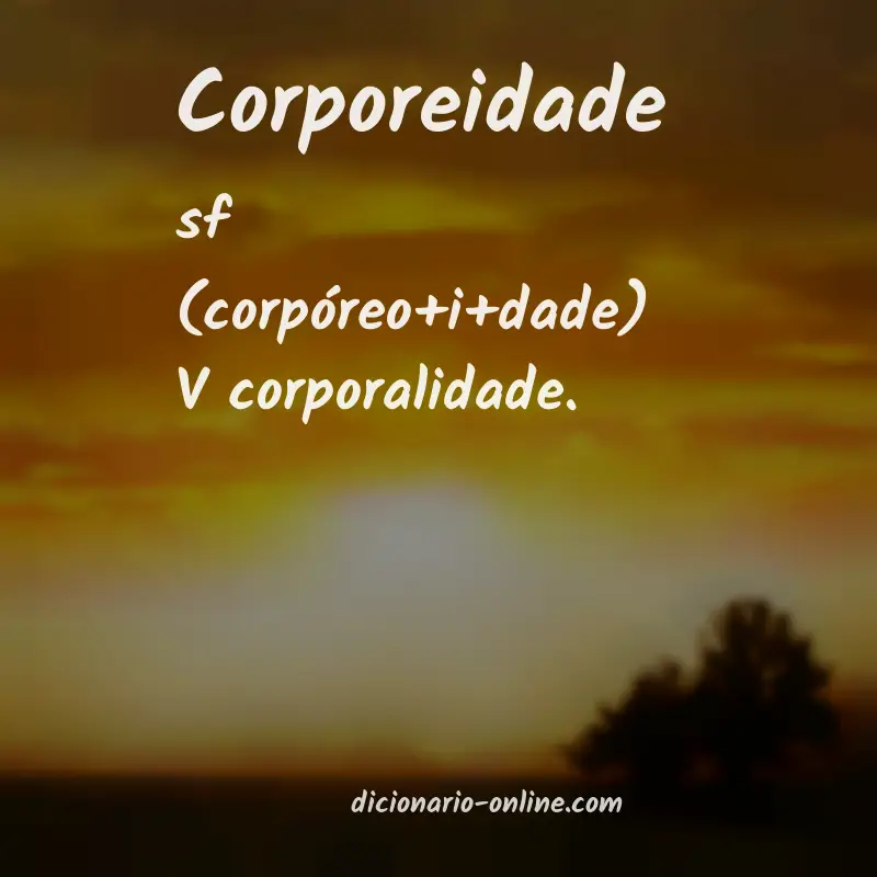 Significado de corporeidade