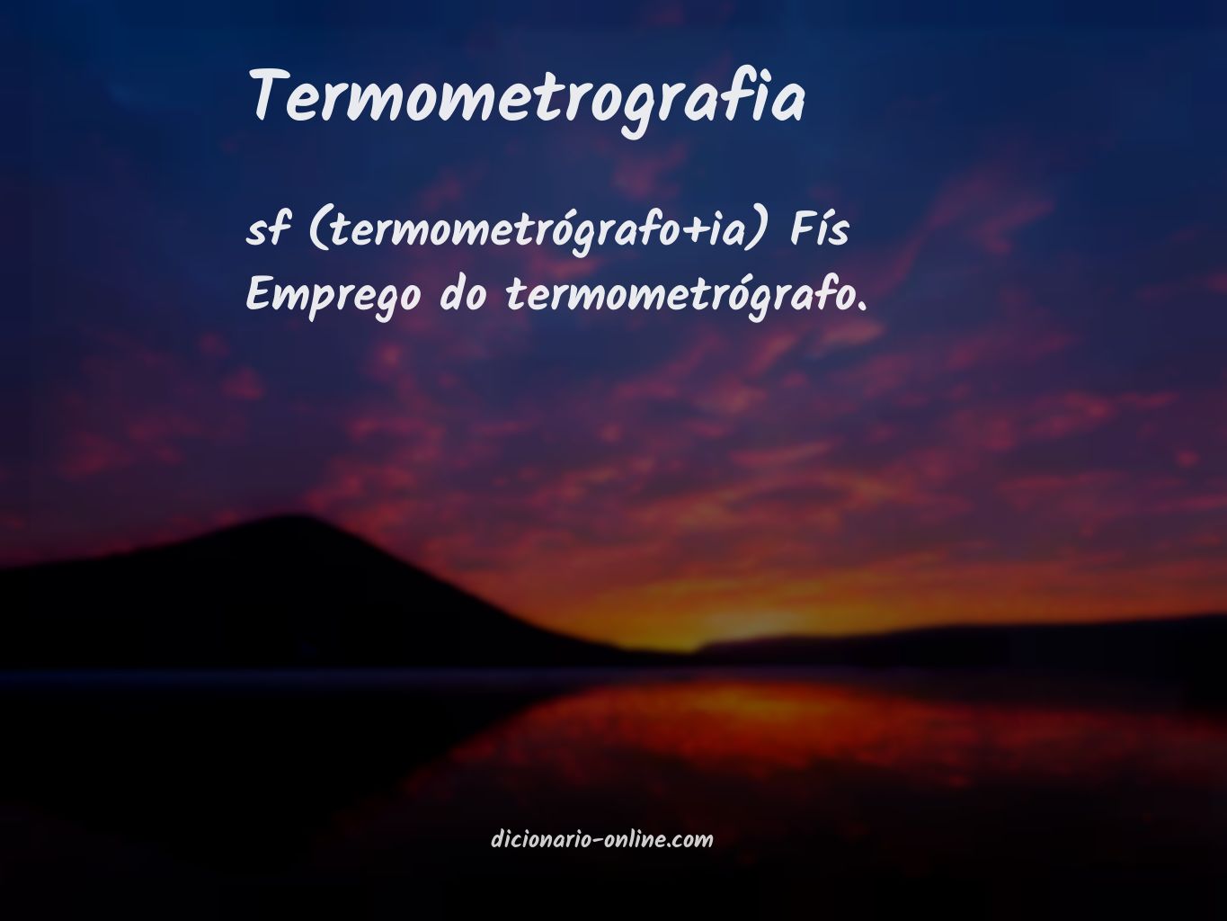 Significado de termometrografia