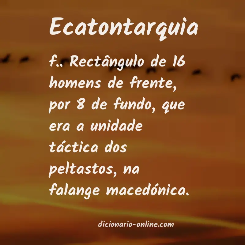 Significado de ecatontarquia