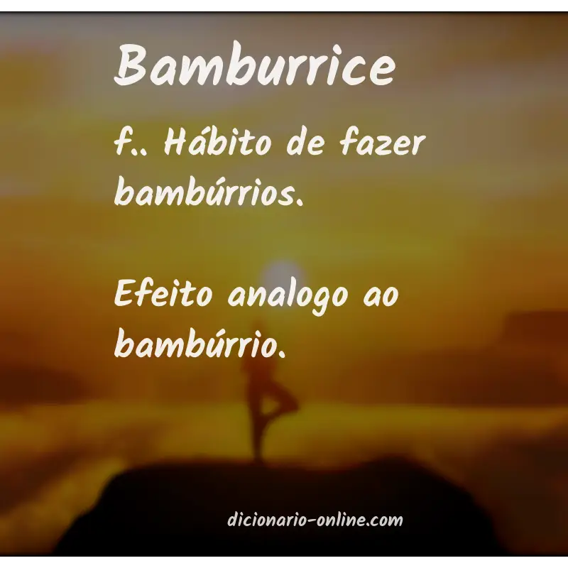 Significado de bamburrice