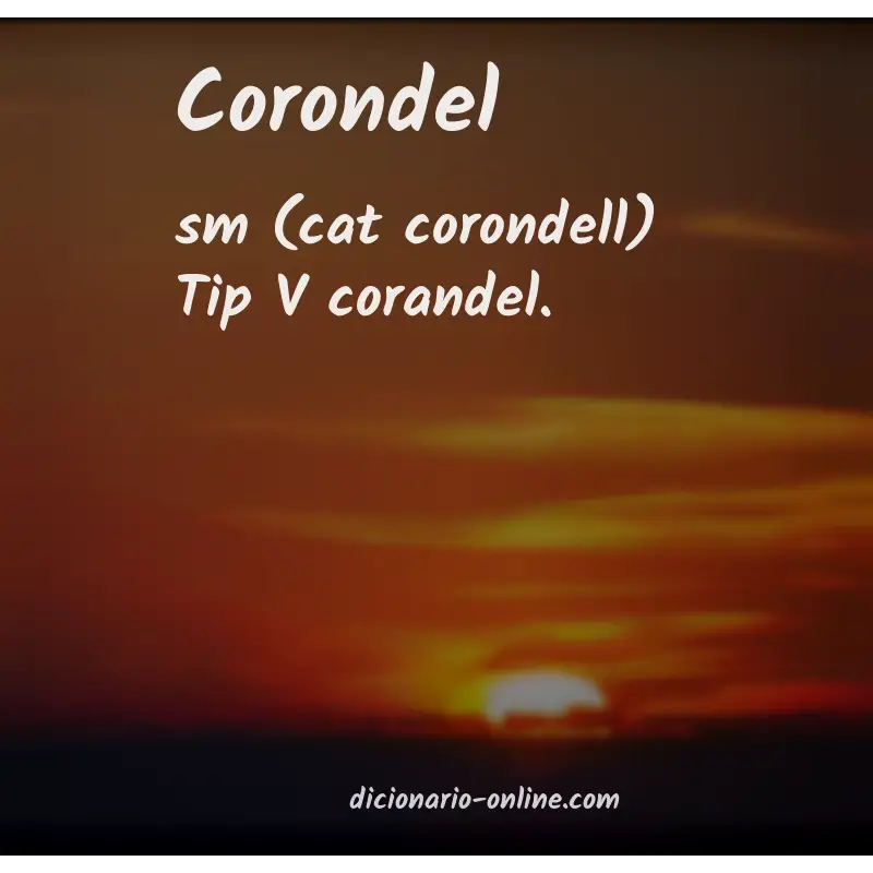 Significado de corondel