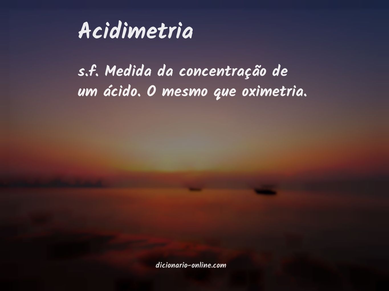 Significado de acidimetria