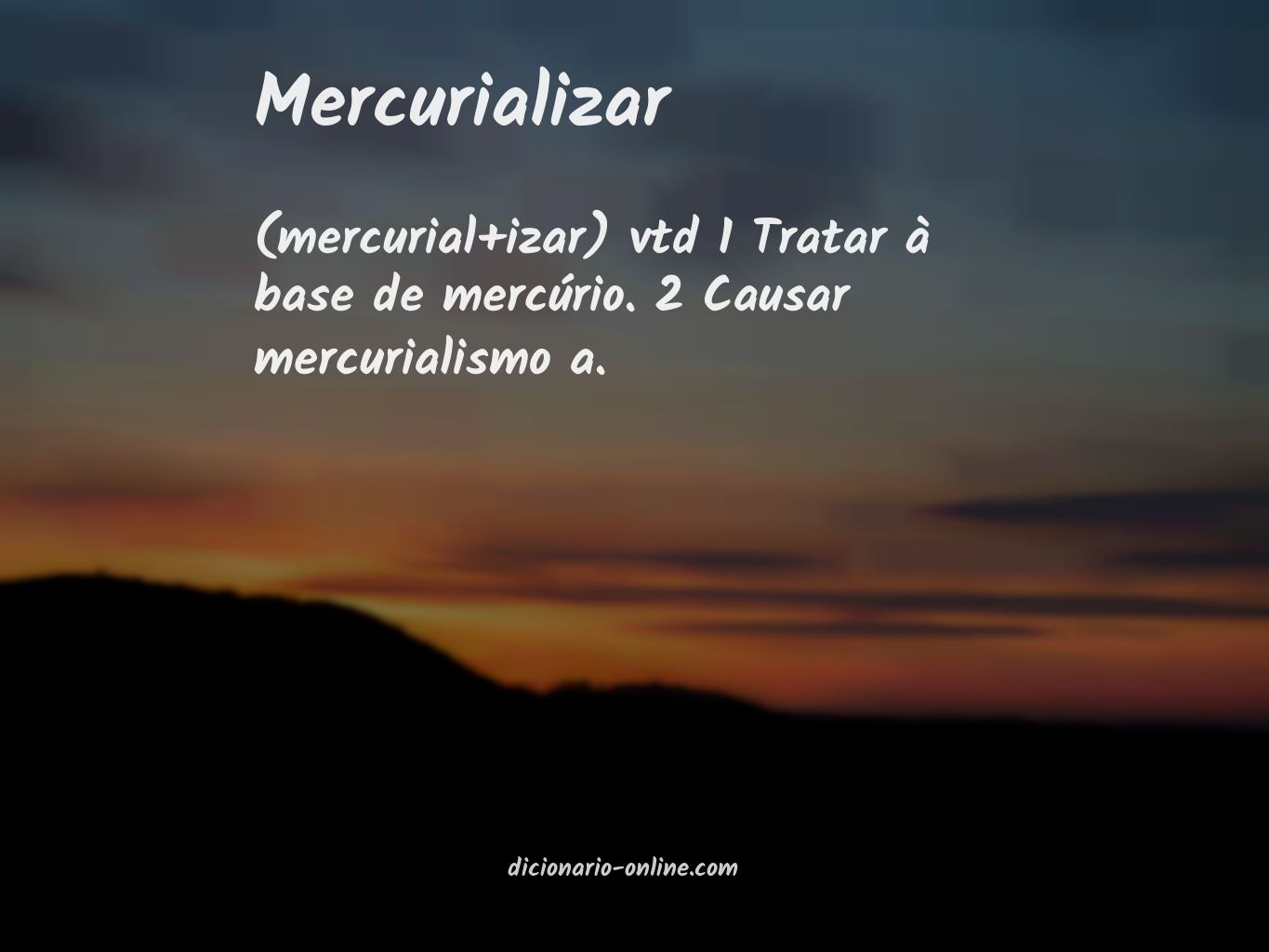 Significado de mercurializar