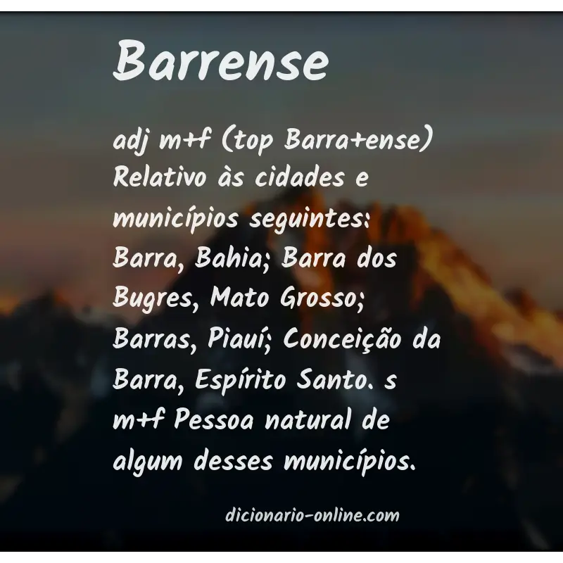 Significado de barrense