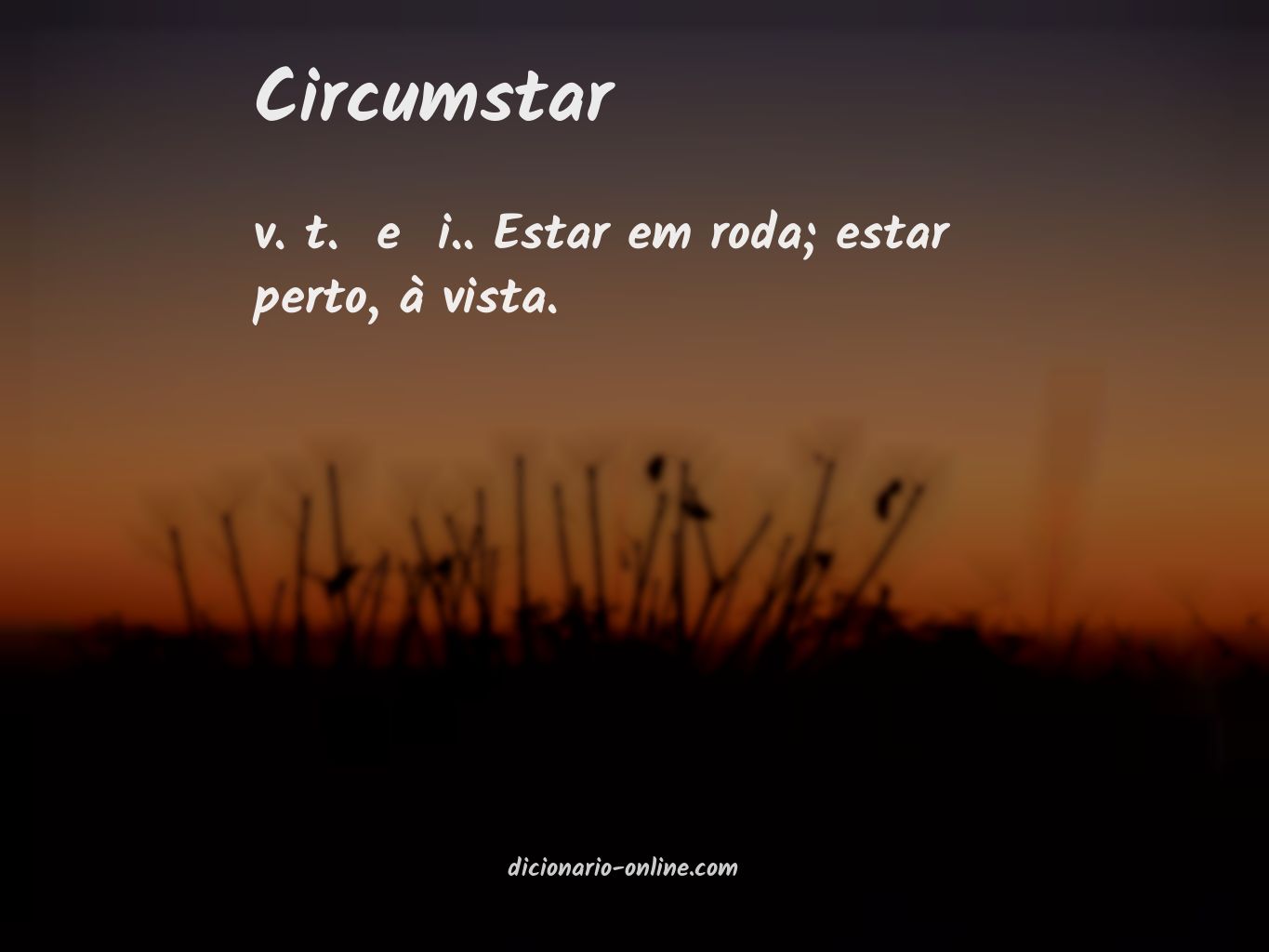 Significado de circumstar