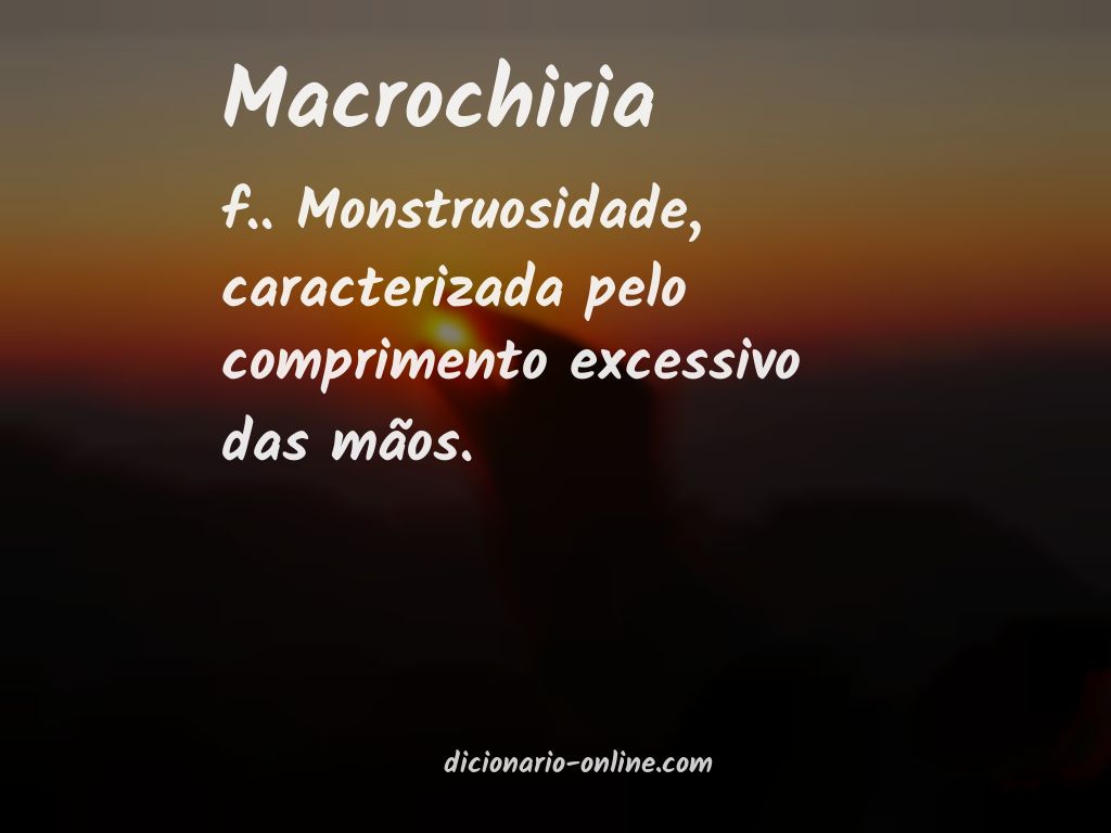 Significado de macrochiria