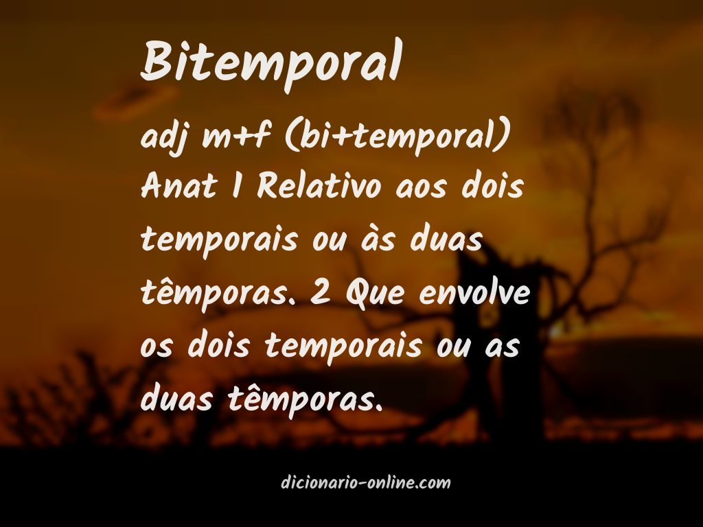 Significado de bitemporal