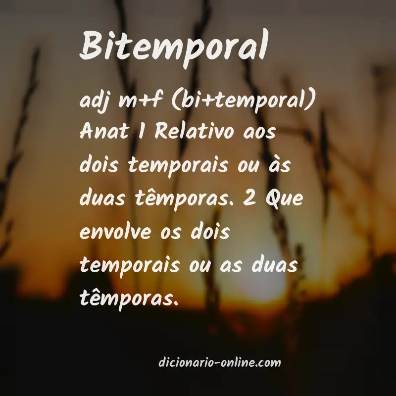 Significado de bitemporal