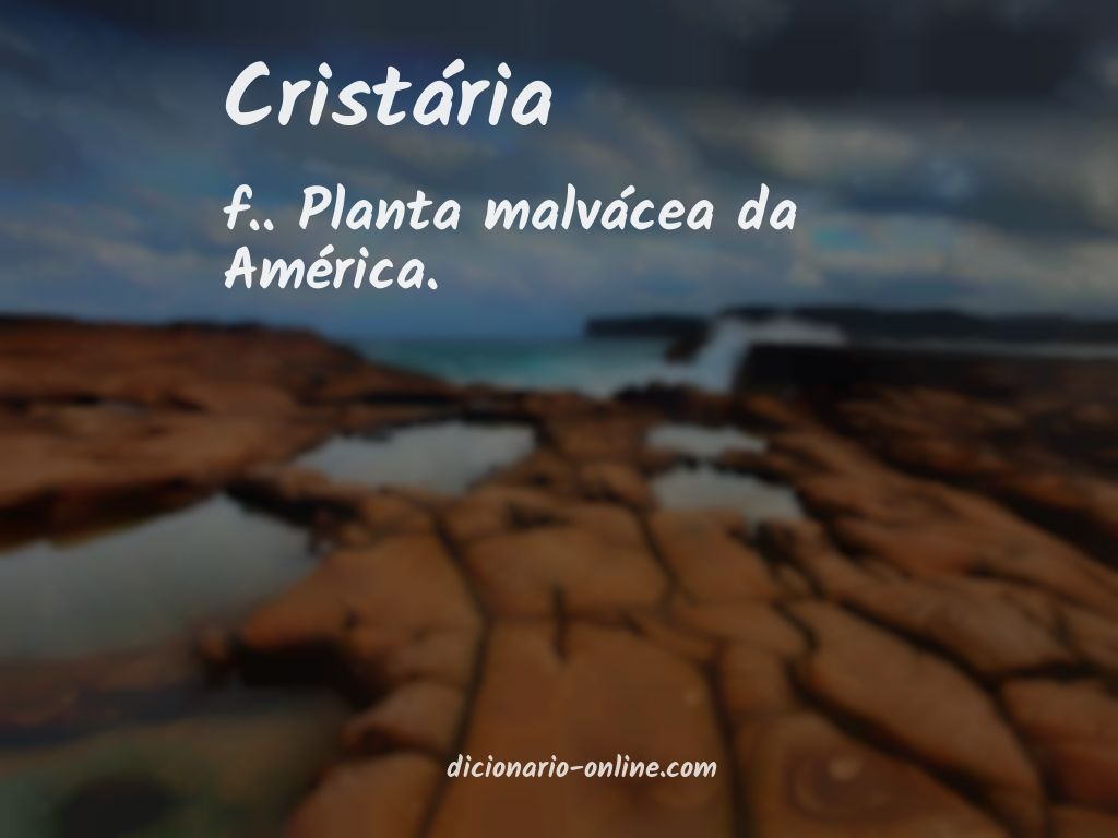 Significado de cristária