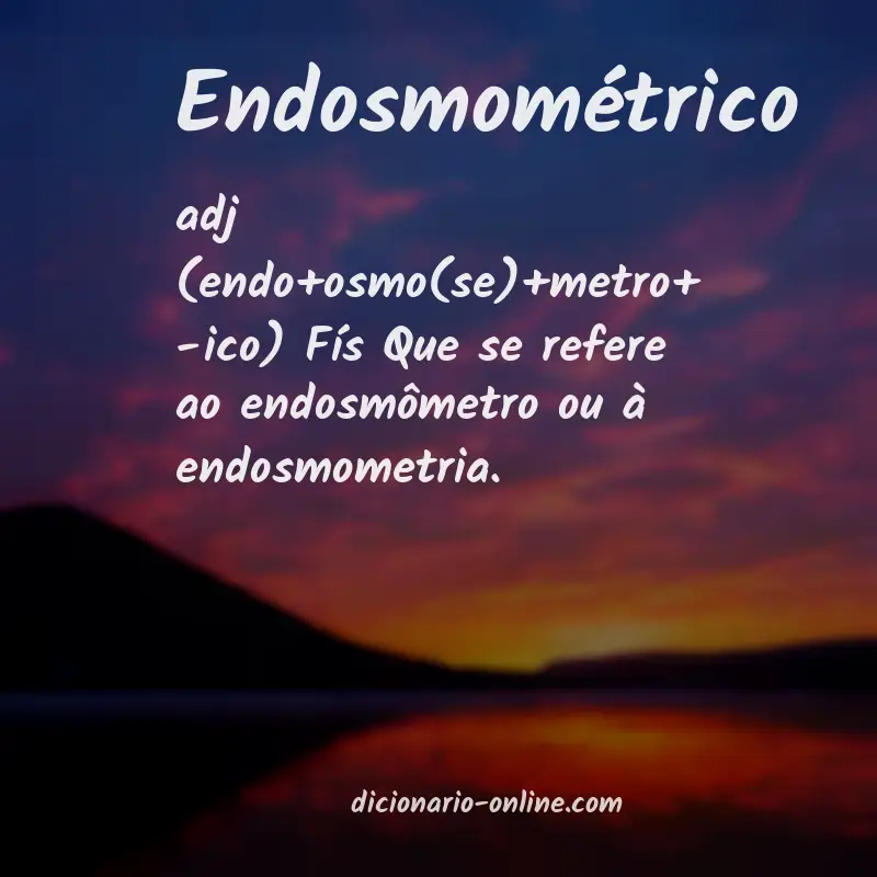 Significado de endosmométrico